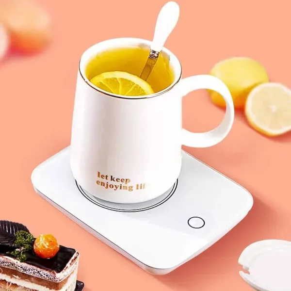 Coffee Cup Warmer Smart Vacuum Cup Coffee Cup Warmer Smart Vacuum Cup 55℃ Constant Temperature Milk Heating Pad for Home Office Green