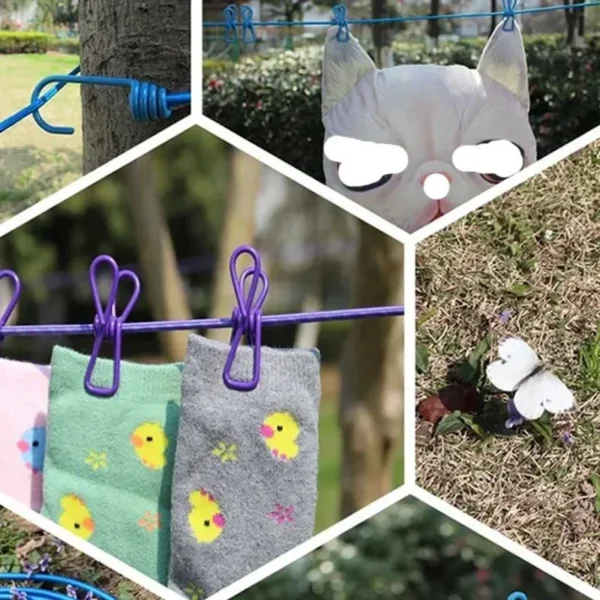 Cloth Pin - Clothes Line Clips, Utility Clothes Pegs Hanger, Windproof Clothespin - Image 3